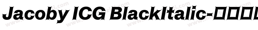 Jacoby ICG BlackItalic字体转换